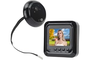 JOPWKUIN Visionneuse de judas numérique, écran 2,4 pouces, système de portier vidéo à sonnerie sélectionnable à 160 degrés, objectif en verre pour la maison, l'hôtel, le bureau