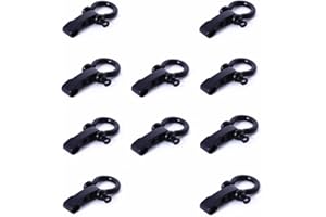 ZYMY Lot de 10 Boucles paracorde en Alliage, Boucle réglable en D, Boucle de Survie en Forme de U