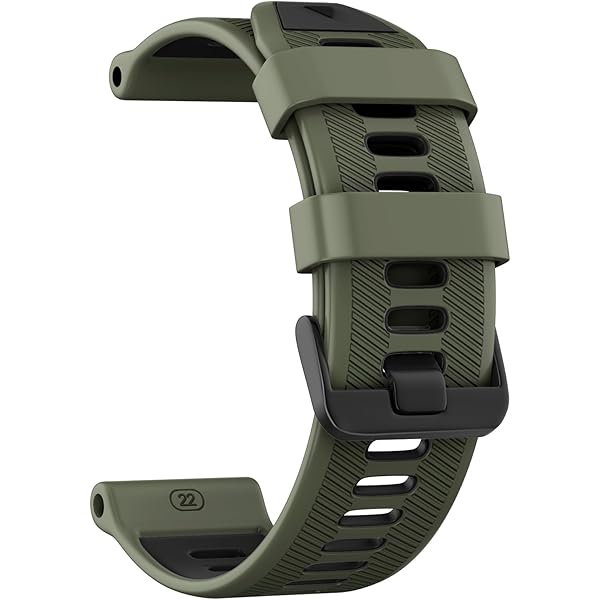 Dây Đeo Silicon Hai Màu Size 22mm (Kèm Chốt) Cho Đồng Hồ Garmin