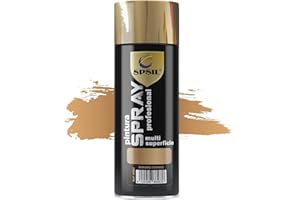 SPSIL Pintura Spray 400ml, Spray Acrílico para Metal/Madera/Plástico (Dorado Brillo 8567, Paquete de 1), Envío desde España