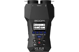 Zoom H1 XLR Handy Recorder – 32-Bit Float Audiorecorder mit 2 XLR/TRS Combo-Eingängen – Ideal für Musik, Podcast, Film, Content Creation – EU-Version – Schwarz