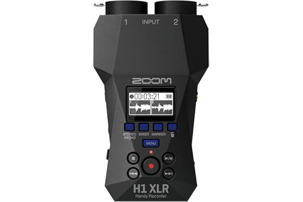 Zoom - H1 XLR Grabadora portátil a 32-bit con Coma Flotante, 2 entradas Combo XLR/TRS, Jack estéreo de 3,5mm, convertidores Dual AD, para músicos, podcasters, cineastas, Creadores de Contenido y más
