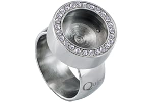 Quiges Collar Colgante Mujer de Acero Inoxidable Plateado para Mini Monedas Intercambiables