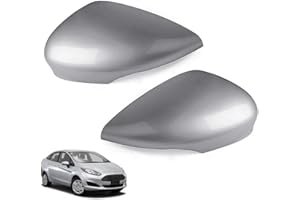 LMYDIDO Wing Mirror Cover Cap Replacement for Ford Fiesta MK7 2009-2018, Door Wing Mirror Covers Car Rearview Mirror Cap 1 Pair (Sliver)