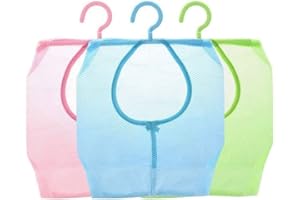 LIUMMRCY Clothes Peg Bag Mesh Storage Bag with Hook Hanging Storage Basket for Wardrobe Laundry 3PCS Mesh Peg Bag,Hanging Mesh Storage Bag,Multipurpose Storage Bag,Storage Basket with Hook, Storage