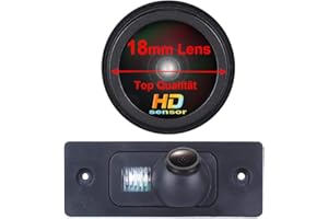 KALAKUS Cámaras de Marcha atrás Visión Nocturna HD 1280x720P Cámara de visión Trasera para Audi TT 8J 2007/Porsche Cayenne 9PA 2003-2010/Skoda Fabia Combi 2004 (No DC604 Tamaño=84mmx32mm)