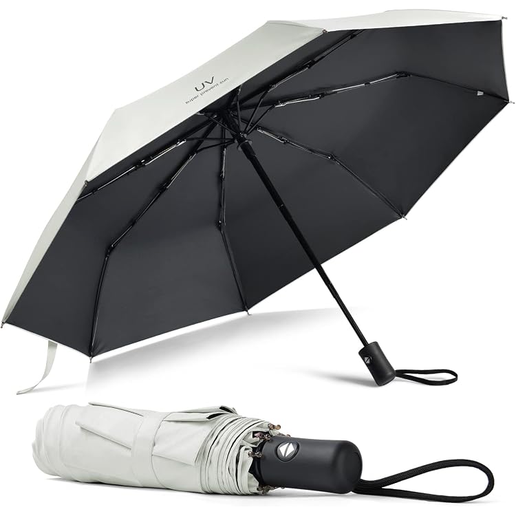 PraTiKo Life 5 Pezzi Obrello Lungo Autoatico 8 Stecche, Inox, Copatto E Leggero