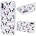 Produktbild GrandEver iPhone X Hülle Silikon Transparent mit Panda Muster Handyhülle Gel TPU Bumper Schutzhülle Durchsichtig Klar Rückschale Handytasche Ultra Dünn Flexible Soft Case