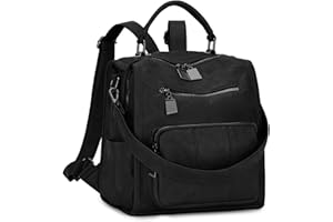 RAVUO Mochila Pequeña Mujer,Impermeable Bolso Mochila de Cuero Pu Mini Mochila Casual Bolso de Mano para Viaje Escolar,Nergo