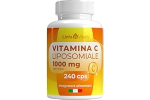 LINFA VITALIS Vitamina C Liposomiale 1000mg Alto Dosaggio 240Cps Vegane (4 Mesi) - Contribuisce alla Riduzione della Stanchezza e Protezione dallo Stress Ossidativo
