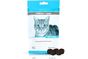 alfavet FeliGum L-Lysin bei Katzenschnupfen, Ergänzungsfuttermittel für Katzen, 120 g Beutel, ca 60 Kaudrops
