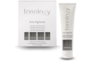 Tonology Pure Pigment Grafite Grey | Tinte Semipermanente sin Amoniaco, Tinte Fantasía, Mascarilla, Aporta Nutrición y Brillo, Gris Oscuro - 100ml