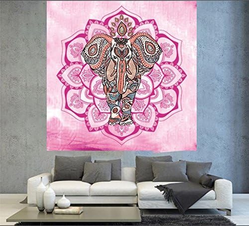 HmDco Printed Valance Home Tapestry Wall Hangings Beach Towel Beach Blanket,Pink,130*150cm