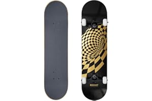 ROCKET DOG ROCKET Complete Skateboard - Vortex Foil, Gold,8 IN