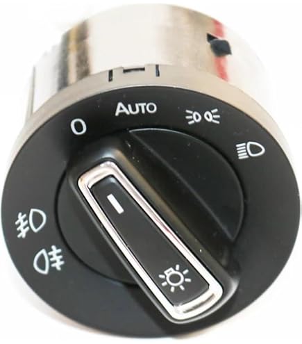 Pulsante Interruttore Luci BMW - Ricambio Nero Cromato Per Serie 1 (E88/E82) E Serie 3 (E90/E91), X1 (E84) - 61319169405