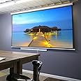 YXS Manual Projector Screen,Full up Foldable,Height Adjustable,Auto-lock Wrinkle-Free Projection Screen,Outdoor & Indoor for Backyard Cinema Party,Movie,Home Theater, Gaming, Office (100inch 4:3)