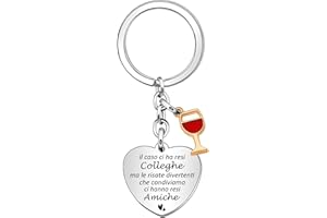 YESPTONRY Portachiavi Collega Donne Regali per Amica Regalo Colleghi Idee Regalo Uomo Colleghe Amicizia Porta Chiavi Regalo per Colleghi Che Va Via Grazie Pensione Regali per Amica Maestra