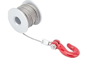 AHANDMAKER 25T Tambour de Roue de Treuil Servo de Boîtier de Direction, Corde de Remorquage en Métal 2M pour 1/10 Voitures sur Chenilles RC Traxxas TRX4 Axial SCX10 90046 D90 D110 Tamiya MST