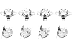 sourcing map KSD301 Thermostat 105°C/221°F 16A Normally Closed N.C Temperature Switch for Microwaves,Oven,Coffee Maker 8 Pcs,Ceramic Material