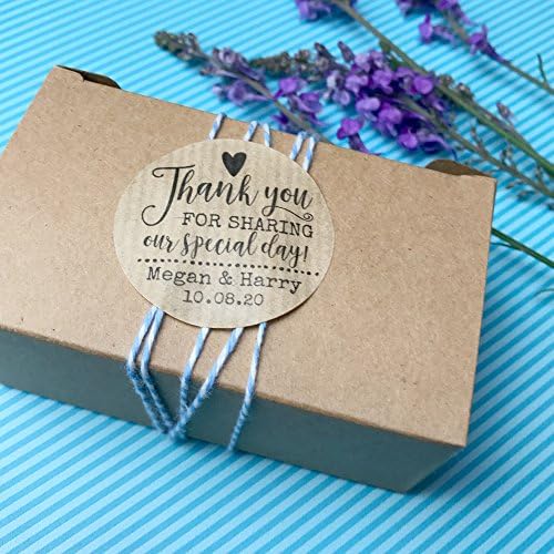 Thank you for celebrating with us stickers, Thank you stickers personalised, Personalised with name/text &amp; colour of your choice