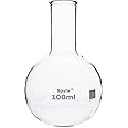SPYLX Long Neck Round Bottom Boiling Flask - Made of Heavy Borosilicate Glass 100 ml