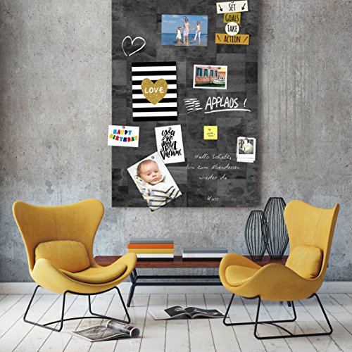 Markerboard / Magnettafel / Whiteboard aus Acrylglas | verschiedene Größen | Schieferplattenoptik | inkl. Boardmarker und 10 Supermagneten | (150×100 cm) - 2