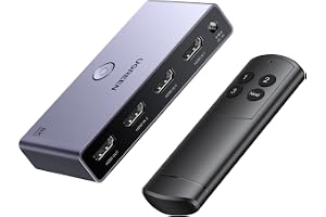 UGREEN HDMI 2.1-switch, 3 ingångar och 1 utgång 8K@60Hz i aluminium