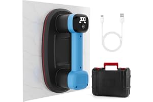 Yuning Ventosa a Batteria per Piastrelle,Vetro,Marmo, 4000 mAh Ventosa Elettrica,Diametro 26 cm,2 Motori,300 KG di Forza di Aspirazione,Display LCD per Potenza di Aspirazione & Durata della Batteria