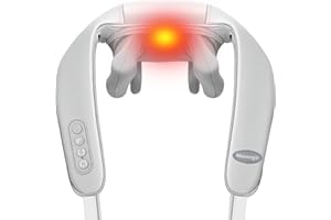 ELINSONG Nackenmassagegerät mit Wärme, Shiatsu Massagegerät, Massagegerät Rücken für Nacken, Rücken, Schulter, Taille, Beine, Muskeln, Weihnachtsgeschenke für Frauen und Männer