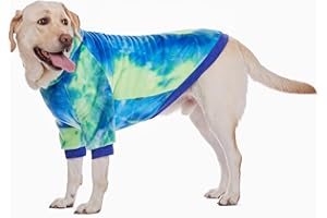 BT Bear Dog Hoodies, Tie-dyed Fashions Large Dogs Fleece Hoodies Pet Sweatshirt Coat Dog Warm Outfits Clothes (9XL, Blue)