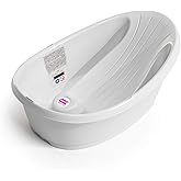 Baignoire Bébé OKBABY Onda Evolution Avec Barres De Support - Pour Nouveau-nés De 0 à 12 Mois - Design Ergonomique 2 Positions - Avec Thermomètre Digital