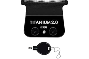 AUDOC FX707B DLC Replacement Blades Compatible with BaBylissPRO FX787 & FX726 Barberology Trimmer Blades (Black 1 Pack)