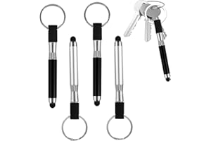 WASUQO 4pcs Mini Universal Stylus 3 en 1 Pen Touch Pen Pen Pen para teléfono móvil lápiz táctil lápiz todo smartphone teléfono móvil tablet con pantalla táctil capacitiva negro plateado