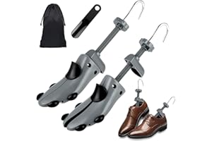 Tigcent Hormas para Zapatos Mujer Hombre Ensanchador de Zapatos, Horma Zapatos Mujer Hombre, Justable Longitud y Anchura con Calzador