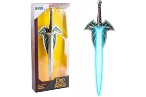 GRUPO ERIK Lampara El Señor de los Anillos - Lampara pared SIN Cable, Figura Daga Dardo con LUZ LED (Incluye Anclajes) Decoración habitación: El Señor de los Anillos Regalos Merchandising (Bateria recargable)