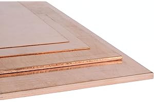 EVEK Tôle de cuivre de 2 mm Cu 99 % - Plaque de cuivre découpée - Dimensions : 200 x 500 mm