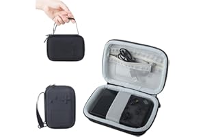 Hesupy Étui de transport pour RG35XX Plus, pour ANBERNIC RG35XX Plus Sac de rangement pour console de jeu Housse rigide de protection, Noir , Étui de transport pour RG35XX Plus