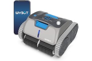 WYBOT Poolroboter Akku mit APP, 15000mAh vollautomatisch Poolroboter Boden und Wandreinigung, Wasserlinie Poolreiniger 180 Mins Reinigung, Poolsauger Akku Kabellos (Geschenke für Männer)
