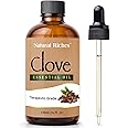 Natural Riches Pure Clove Essential Oil 4 Fl Oz, Therapeutic Grade for Tooth Ache Soothes Sore Muscles Clove Bud Oil Essential Oil for Teeth, Gums, Toothache, Skin Use and Hair Care.