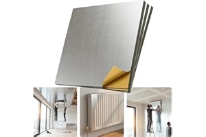 OPTIMER SYSTEM Aislante térmico y acústico autoadhesivo para el hogar | Ideal para ventanas, paredes, techos y radiadores | Reduce ruido, vibraciones, frío y calor | Aluminio resistente de 10 mm | 100×50 cm | (1)