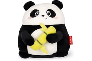 Legami - Peluche Super Soft!, Tema Panda, Tamaño Mini, con Tarjeta de Identificación Personalizable, se sostiene Solo, 14x15x12 cm