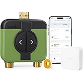 Meross Programmer Irrigation WiFi 2 Outputs MST200 with Hub | 2.4GHz, APP Remote Control, Rain Delay and Water Consumption Mo