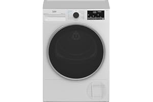 Beko B5T4824IF bPRO 500 Wäschetrockner, 8 kg, Frontlader Wärmepumpentrockner, allergikergeeignet, 15 Programme, Dampffunktion, Knitterschutz, Silent-Programm, AquaWave Schontrommel, Weiß