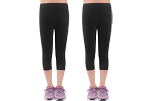 L&K-II Kinder Mädchen Leggings 3/4 Mädchen Hose Capri-Hose aus Baumwolle Schulkleidung Alter 4–18 Jahre 2723