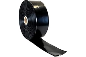 PAMPOLS Bobina de Tubo Flexible de Plástico Protector de Roedores para Tronco de Árboles | Protección para Plantones | Anti UV | Exterior Cultivo de Campo y Huerto | Rollo de 625m | Negro