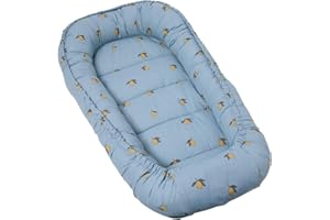 molis&co - Babynest - 100% Baumwolle (Oeko-TEX) - Babynestchen Neugeborene - Ideal als Reisebett, Kuschelnest Geeignet & Cradle Reducer - 90 x 50 cm - Colima