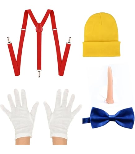 Kit Uomo Di Legno: Cappello, Naso, Papillon E Guanti - Foto 3