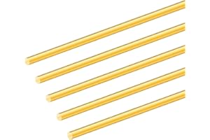 5PCS 5mm Brass Rod,iMeistek 200mm Length Straight Round Brass Rods for Handle Pins RC Models DIY Crafts