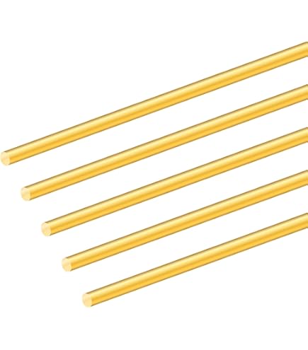 PATIKIL Messing Rundstäbe 5er Set - 1,5mm X 254mm Für DIY Modellbau Und Handwerk