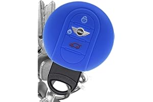 MT KEY KEYLESS Funda de Silicona para Llave de Coche Azul Compatible con Mini F56 F54 F55 F57 F60 Clubman Countryman